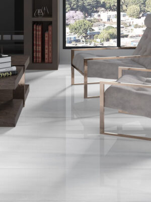 living room scene with 24x48 tile