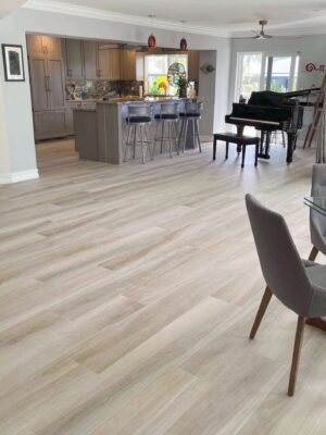 living room with 10x60 tile that looks like real wood