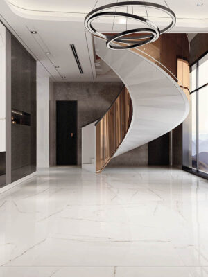porcelain tile with the look of Italian Statuario marble