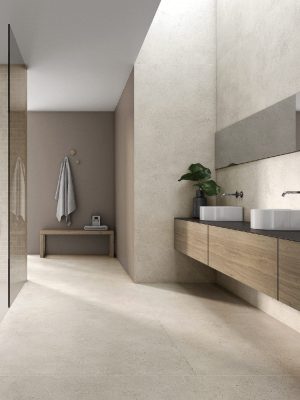 A beautiful modern Bathroom with 63- inch tile