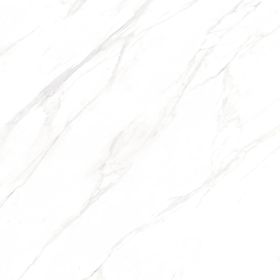 picture showing the design of a white marble look tile's subtle veining in soft gray color