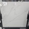showroom display picture of the Statuario Polished porcelain tile